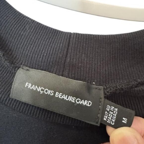 Francois Beauregard black crewneck long sleeve sweater size S - Picture 4 of 4